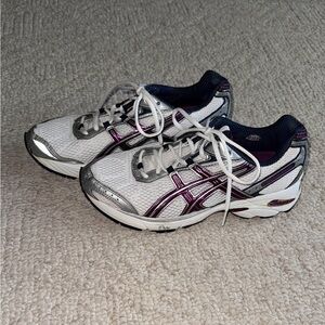 Asics Women's White and Purple Athletic Shoes
